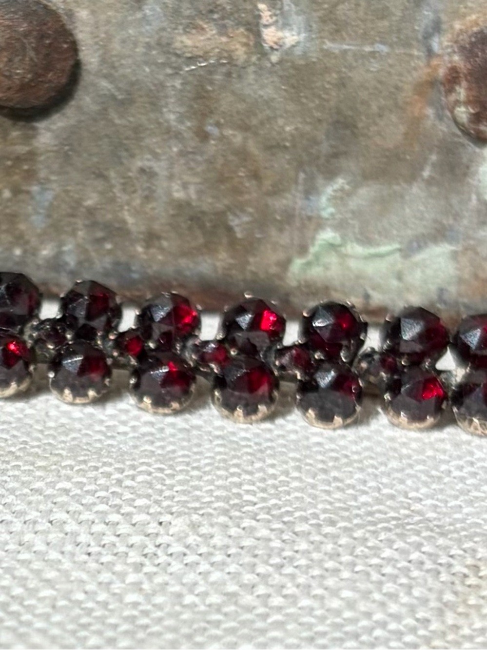 Antique Garnet Pin Brooch